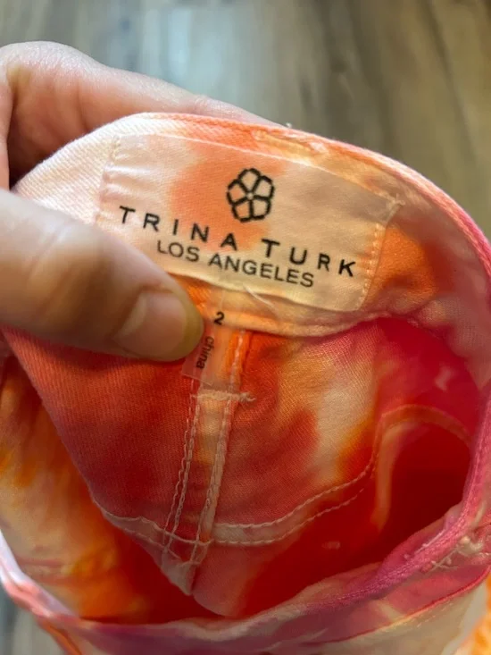 Trina Turk Pink & Orange Tie-Dye Jeans - Picture 3 of 3